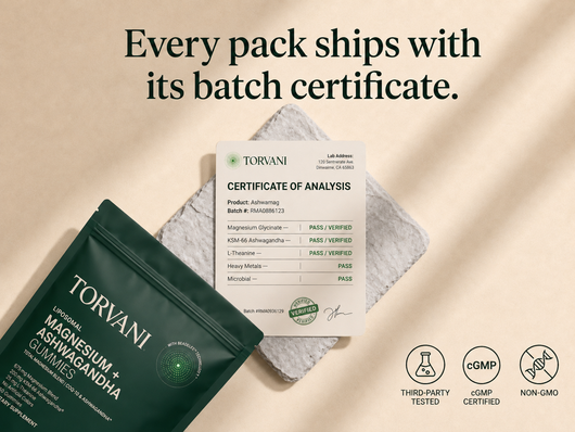 Torvani Liposomal Mag + Ashwa Gummies